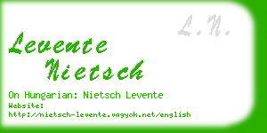 levente nietsch business card